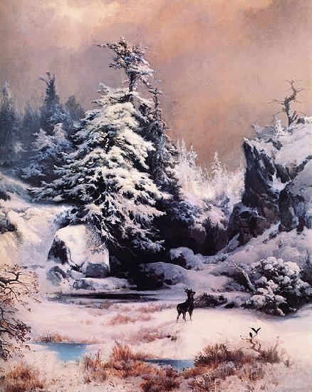 Thomas Moran Winter in the Rockies